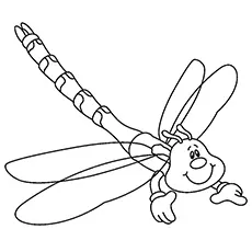 Dragonfly bug coloring page