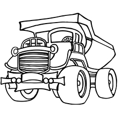 The dump truck coloring pages