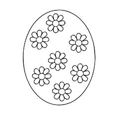 Easter egg, cross coloring page