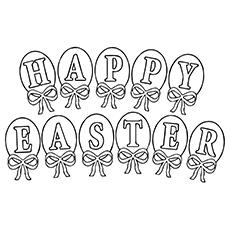 Easter greetings, cross coloring page