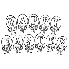 Easter greetings, cross coloring page