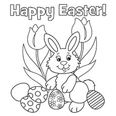 Easter holiday coloring page