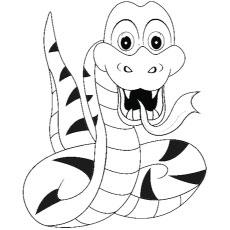 cute snake coloring page