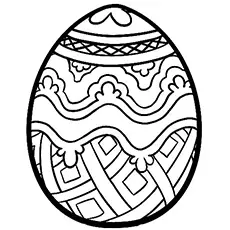 Egg shaped geometric coloring pages