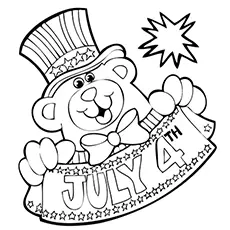 July 4th Holiday coloring page