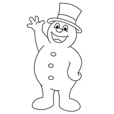 Printable Frosty the snowman coloring pages