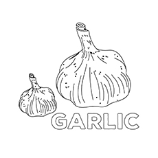 The G For Garlic coloring page