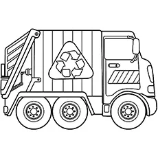 The garbage dump truck coloring pages
