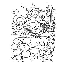 coloring pages for kids spring