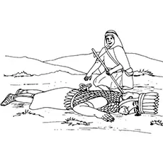 David Killed Goliath Coloring Pages