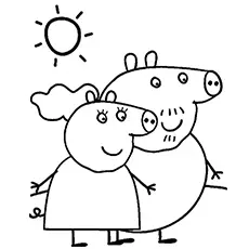 Granny and grandpa peppa pig coloring pages