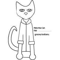Pete the Cat coloring page
