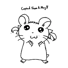 The hand drawn hamster coloring pages_image