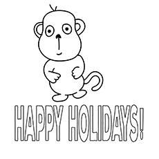 The Happy Holidays coloring page