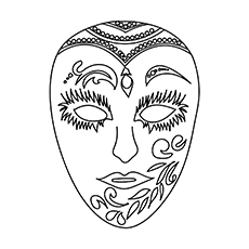 The Holly Mask coloring page