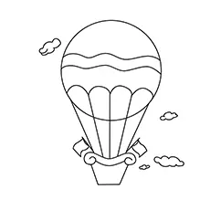 Hot air balloon coloring page