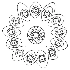 Intricate detailing geometric coloring pages_image
