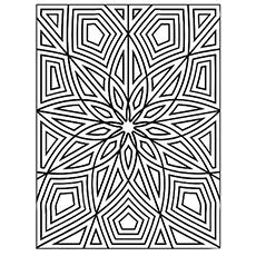 The intricate flower print geometric coloring pages