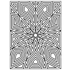The intricate flower print geometric coloring pages_image