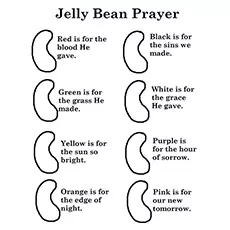 The jelly bean prayer Bible verse coloring page