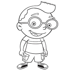 Leo the little einstein coloring pages