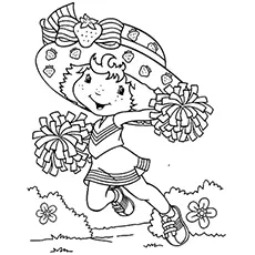 A cute little cheerleader coloring page