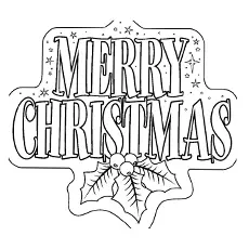 Merry Christmas banner coloring page