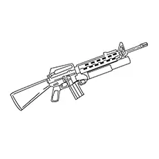 The military rifle coloring pages