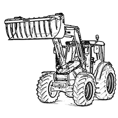 The monster tractor coloring pages