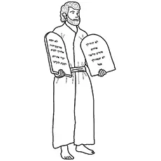 The Ten Commandments by Moses coloring page