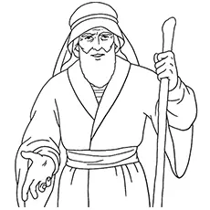 Moses coloring page