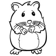 The nervous hamster coloring pages