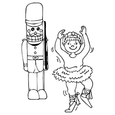 Ballet with Nutcracker coloring pages