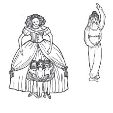 Puppets of the Nutcracker coloring pages