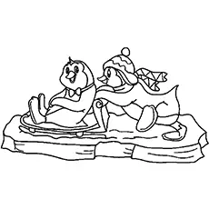 Penguins going for a ride coloring pages_image