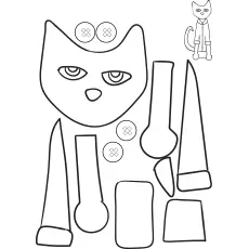 Pete the Cat craftivity coloring page