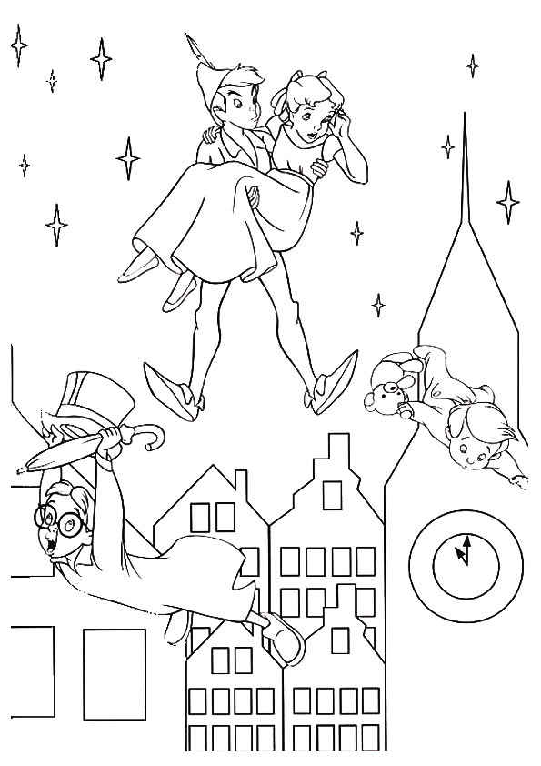 The-peter-pan-holding-wendy-with-john-and-michael-falling-from-sky