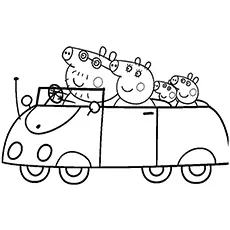 Complete family of peppa pig coloring pages