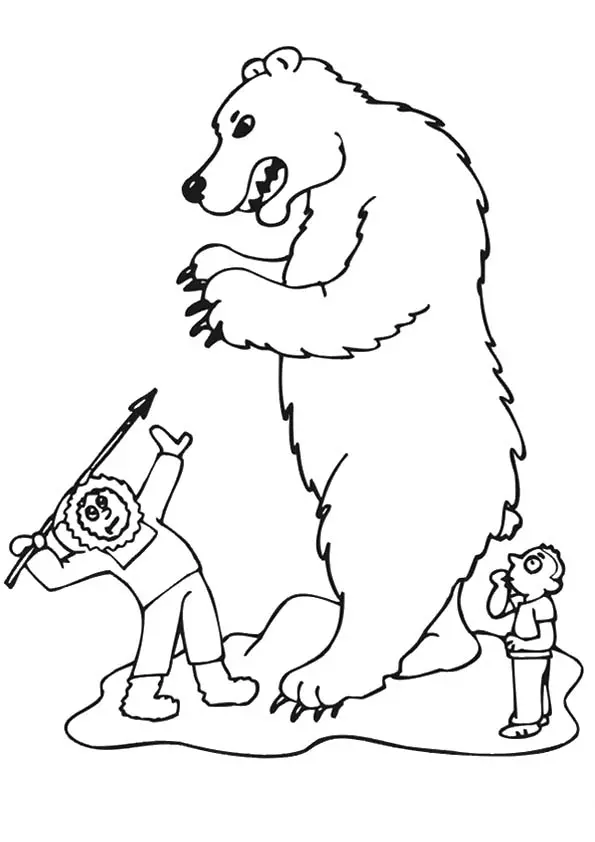 The-polar-bear-being-hunted