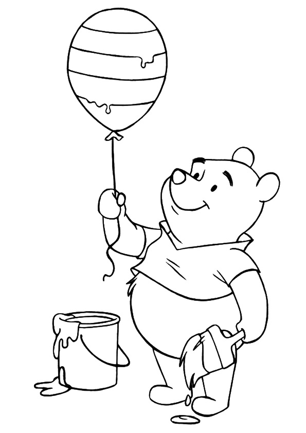 The-pooh-coloring-the-balloon