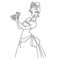 The frog and the princess coloring pages