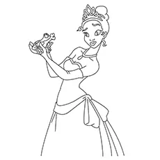 The frog and the princess coloring pages