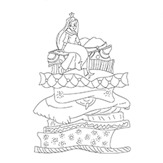 The pea and the princess coloring pages