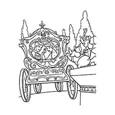 Princesses By Her Carriage Coloring Pages