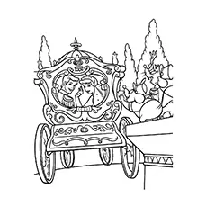 Carriage full of princesses coloring pages