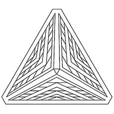 Pyramid shape geometric coloring pages