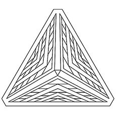 Pyramid shape geometric coloring pages