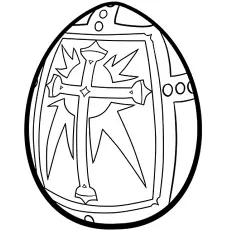 Religious Easter Egg to Color Printable