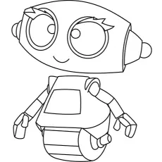 Robot coloring page for preschool