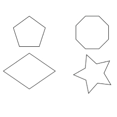 Different shapes for preschool coloring page